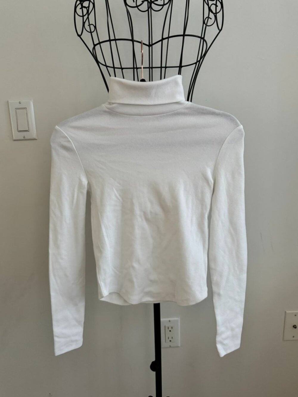 Aritzia Sunday Best BestHug™ Little Ribbed Turtleneck White